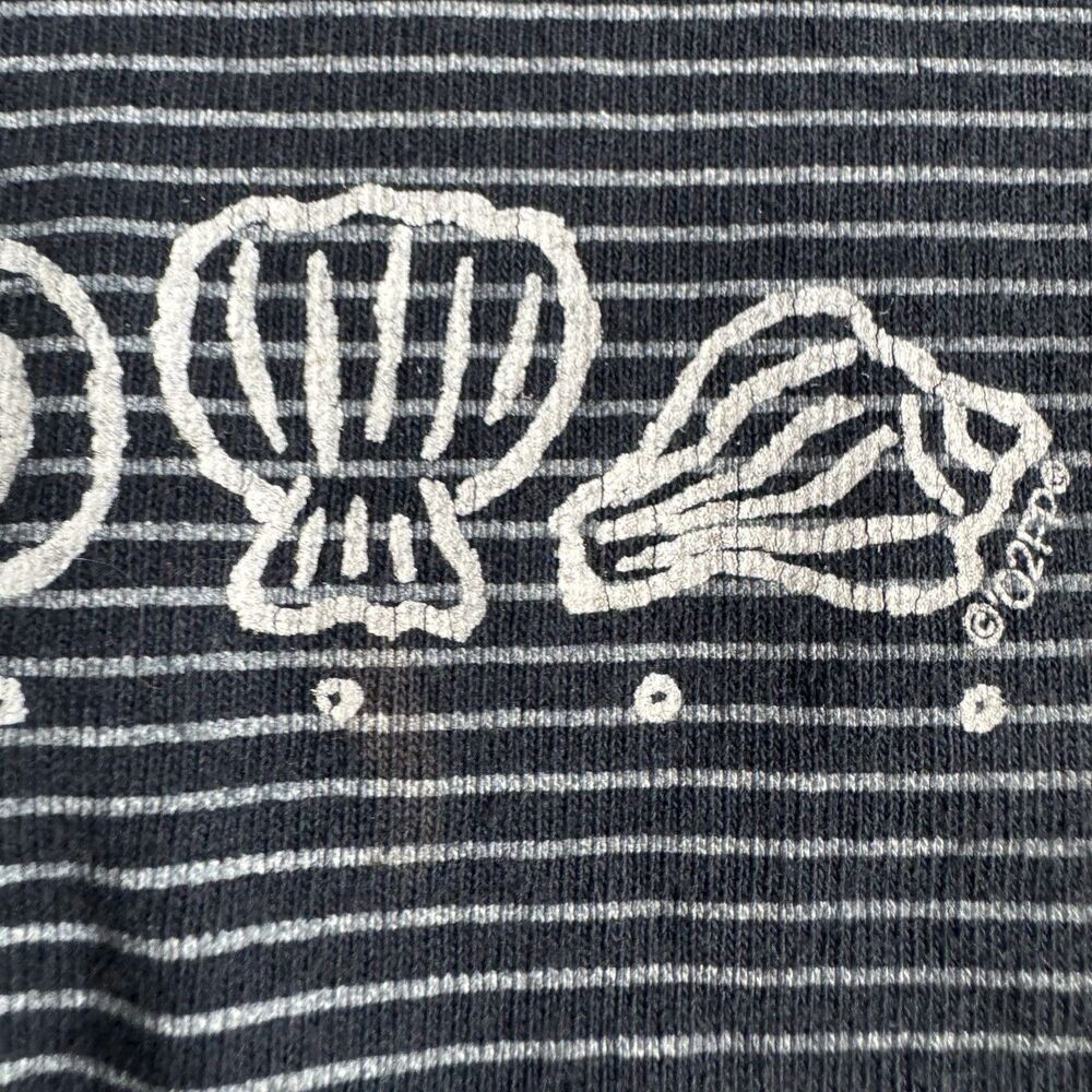 Vintage 2002 Fresh Produce Beach Navy Striped Short Sleeve Cotton Dress M Y2K - Picture 11 of 14